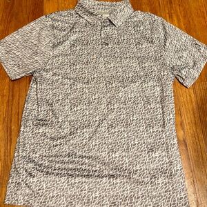 PGA Tour Men's Black and White Patterned Polo